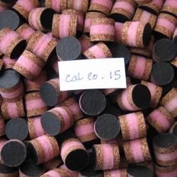 Bourres  liège  feutre  rose  liège  1ère  qualité  calibre  20  hauteur  15 mm