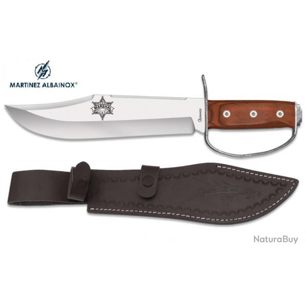 Couteau chasse MARSHAL Cowboy  de 38 cm manche bois  avec garde