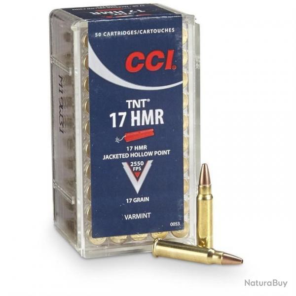 Munitions CCI 17HMR Varmint TNT 17gr par 250