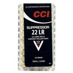 Munitions CCI 22lr Small game suppressor par 500