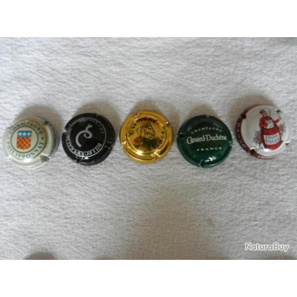 N17 - lot de 5 capsules de muselet pour champagne ou crment