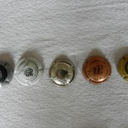 N°22 - lot de 5 capsules de muselet pour champagne ou crément