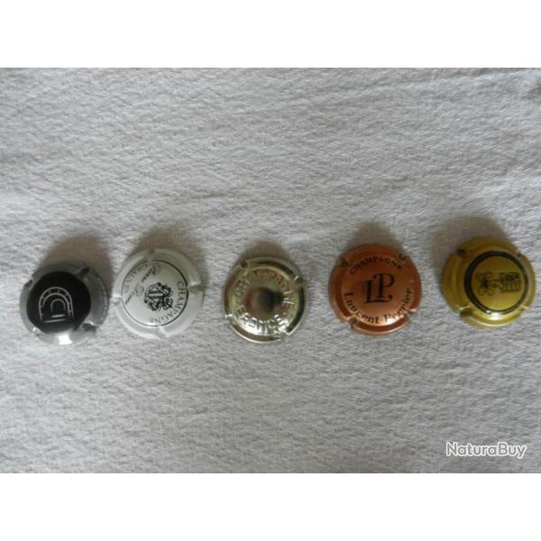 N22 - lot de 5 capsules de muselet pour champagne ou crment