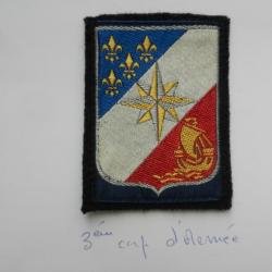 insigne militaire 3ème corps d'armée