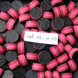 Bourres  liège  feutre  rose  et  liège  cal  12  hauteur  10 mm  1ère  qualité