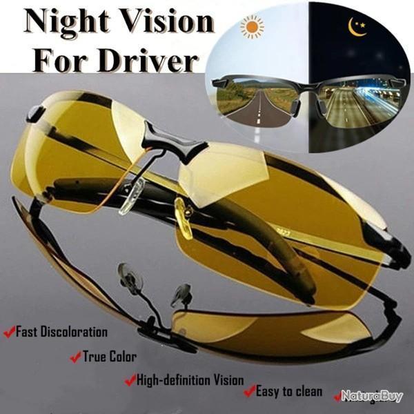Lunettes de conduite de nuit, lunettes de sécurité polarisées pour la  conduite de nuit Anti-éblouissement