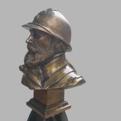 Buste d'un Poilu de la Grande Guerre (Finition Bronze )