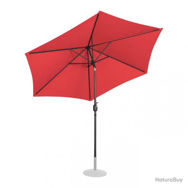 Parasol de terrasse hexagonal diamtre 300 cm inclinable rouge 14_0007551