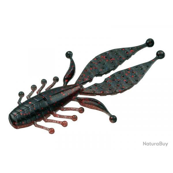 Leurre Souple Evergreen Kicker Bug 10cm 10cm par 7 #08 Black/Red Craw
