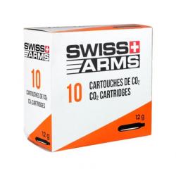 Boîte de 10 cartouches de CO2 12g Swiss Arms