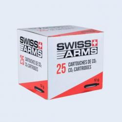 Boîte de 25 cartouches de CO2 12g Swiss Arms