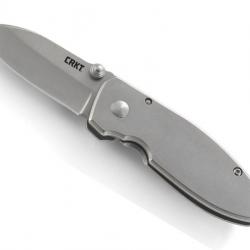 BEL420 COUTEAU CRKT SQUID LAME ACIER 8Cr13MoV MANCHE INOX FINITION STONEWASHED NEUF