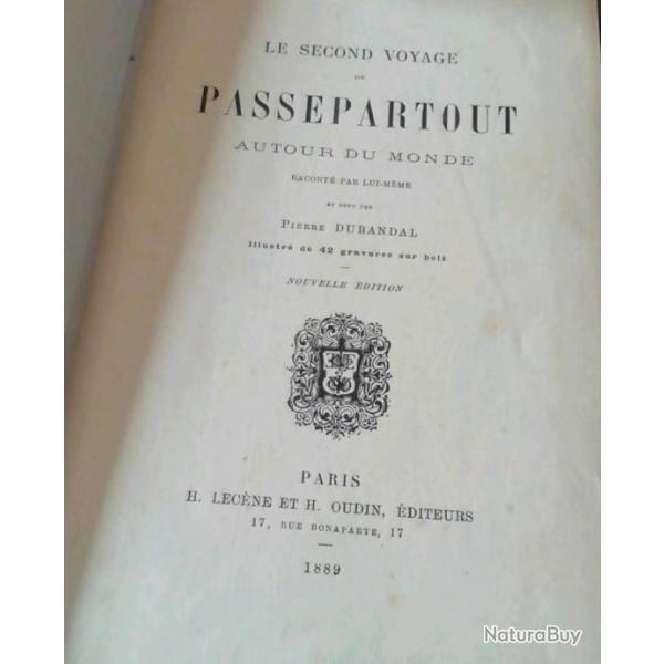 Le second voyage de Passepartout autour du monde par lui mme 1889 livre ancien