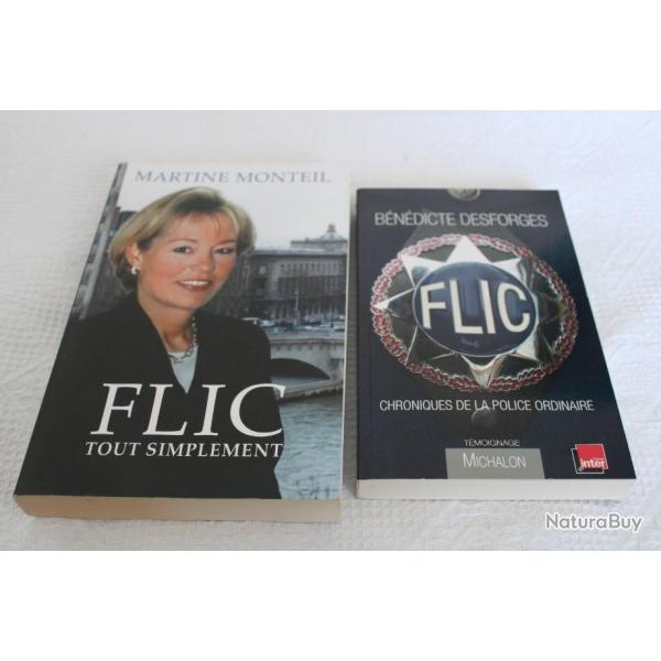 Lot 2 livres tmoignages police, flic