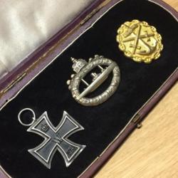 Médaille croix de fer et décoration allemande u boot 1918