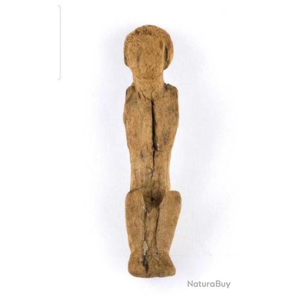ÉGYPTE ANTIQUE : Oushabti, Figure en bois funéraire - moyen empire XI XIIe dynastie (2055-1790 BC)