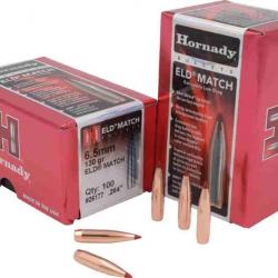 Ogives HORNADY Cal 6.5mm (.264) ELD MATCH 130 gr