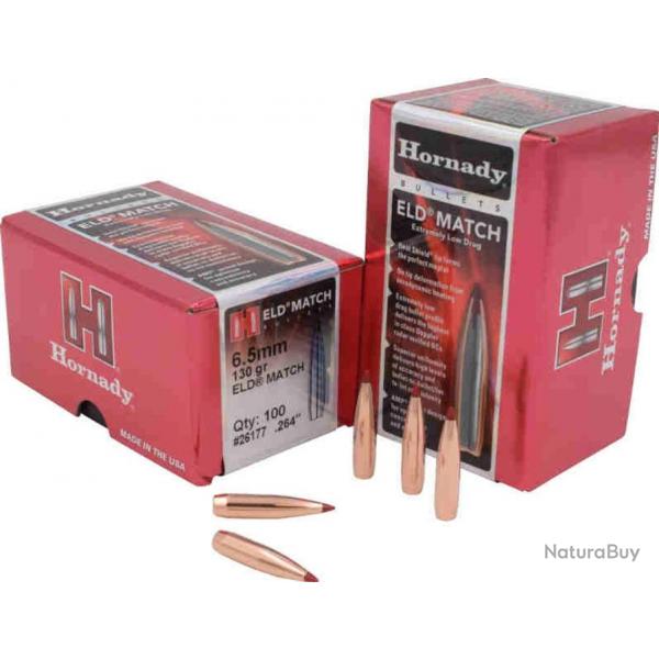 Ogives HORNADY Cal 6.5mm (.264) ELD MATCH 130 gr