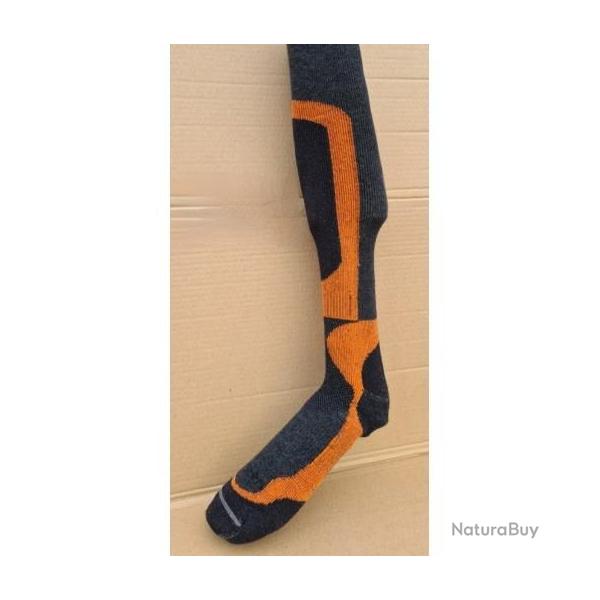 Chaussettes Lorpen T2 HUNTING EXTREME OVERCALF ANTHRACITE/ORANGE