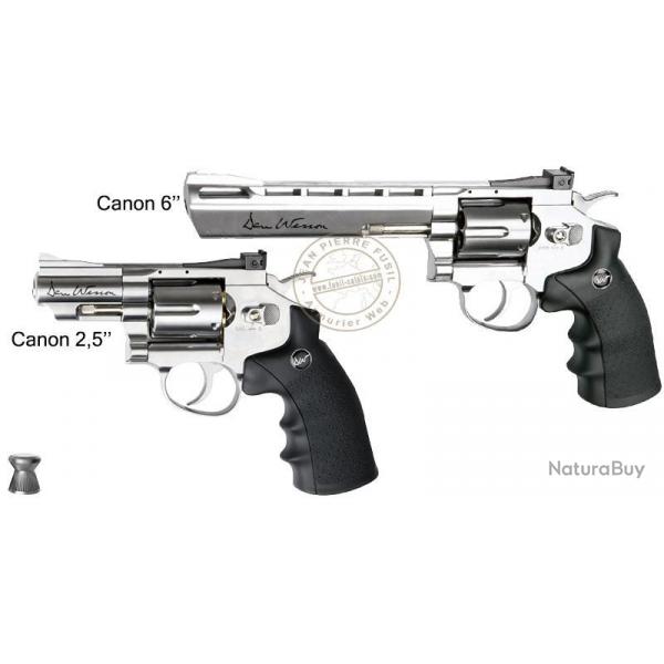 Revolver 4,5 mm CO2 ASG Dan Wesson - Nickel - Plombs 6"