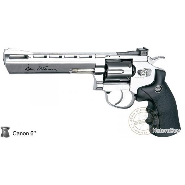 Revolver 4,5 mm CO2 ASG Dan Wesson - Nickel - Plombs 6"