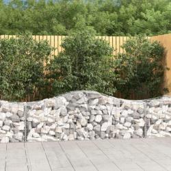 Paniers à gabions arqués 2 pcs 200x50x60/80 cm Fer galvanisé