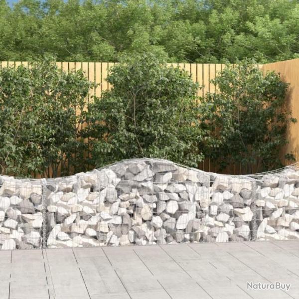 Paniers  gabions arqus 2 pcs 200x50x60/80 cm Fer galvanis