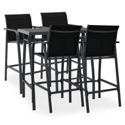 bar de jardin 5 pcs Noir