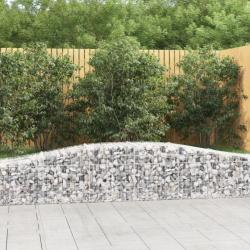 Paniers à gabions arqués 2 pcs 400x50x40/60 cm Fer galvanisé