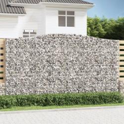 Panier de gabions arqué 400x50x220/240 cm Fer galvanisé