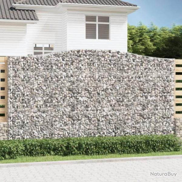 Panier de gabions arqu 400x50x220/240 cm Fer galvanis