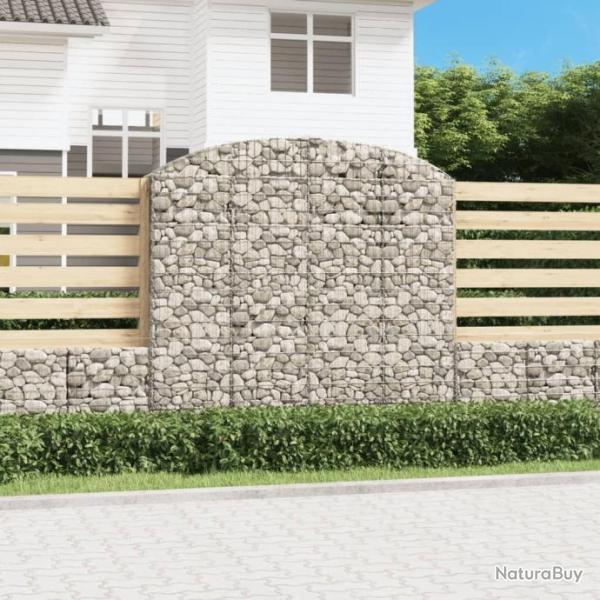 Panier de gabions arqu 200x30x180/200 cm Fer galvanis