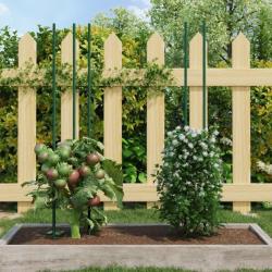 Piquets pour plantes de jardin 30 pcs vert 115 cm acier