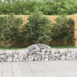 Paniers à gabions arqués 4 pcs 200x30x40/60 cm Fer galvanisé