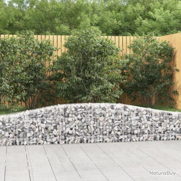 Paniers  gabions arqus 3 pcs 400x30x40/60 cm Fer galvanis