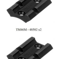 Paire d'embases mat SAVAGE Accu trigger modèles 10-16 S/A 110-116 L/A avec rail 21mm - marque Weaver
