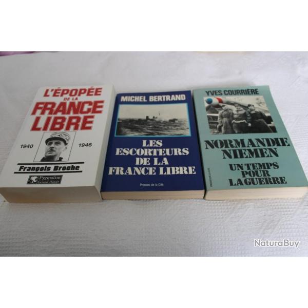 Lot 3 livres France libre WW2