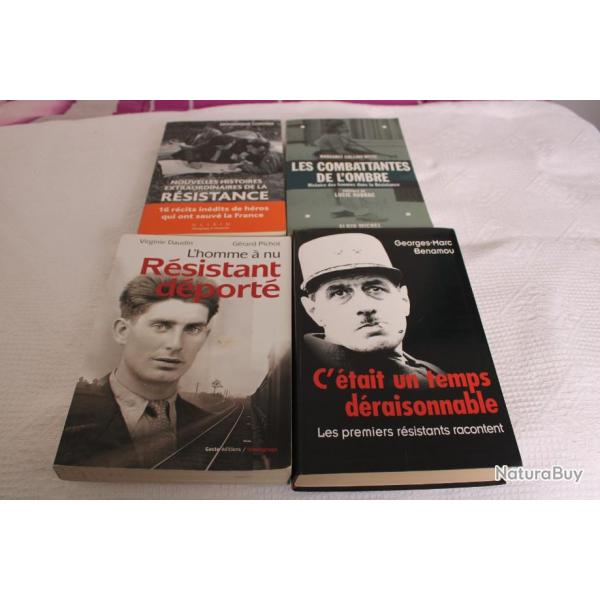 Lot 4 livres rsistance WW2