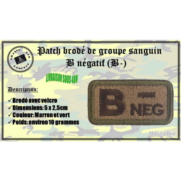 Patch brod de groupe sanguin B ngatif (B-)