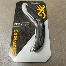 COUTEAU BROWNING PRISM III NOIR