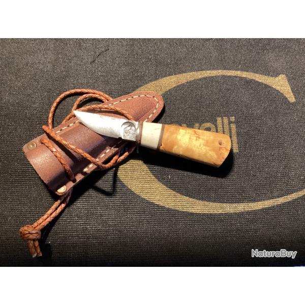 Couteau de cou, petit PUUKKO artisan forgeron franais