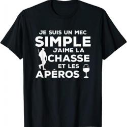 Homme Je Suis Un mec Simple Drôle De Cadeau Chasse Pour Chasseur Manche courte T-Shirt