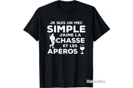 Homme Je Suis Un mec Simple Drôle De Cadeau Chasse Pour Chasseur Manche  courte T-Shirt - Tee-shirts de Chasse (10426458)
