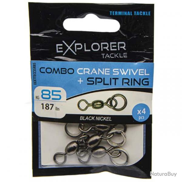 Combo Crane Swivel + Split Ring Explorer Tackle 85kg