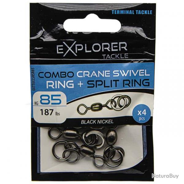 Combo Crane Swivel Ring + Split Ring Explorer Tackle 85kg