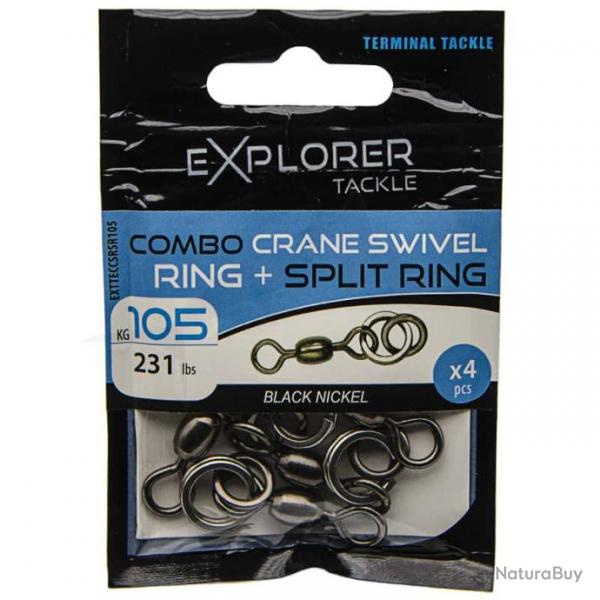 Combo Crane Swivel Ring + Split Ring Explorer Tackle 105kg