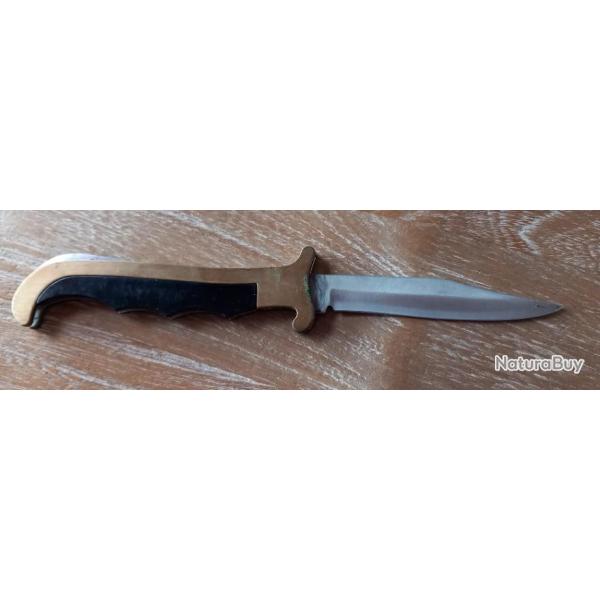 Couteau dague pliant Lame acier inox 24 cm