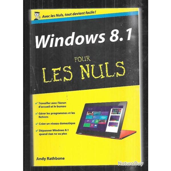 windows 8.1 pour les nuls andy rathbone ,