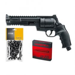 Pack Revolver CO2 T4E HDR68 Umarex cal. 68 16 joules + Billes + CO2