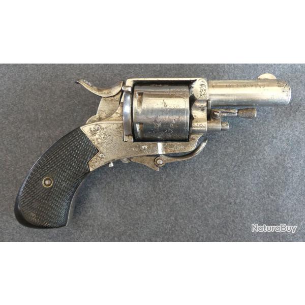 Trs beau revolver de type bulldog grav en finition dite de luxe cal 320 PC sign J.B Lory